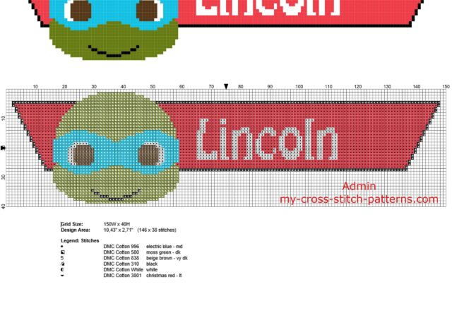 lincoln_cross_stitch_pattern_baby_name_with_ninja_turtles_free_download
