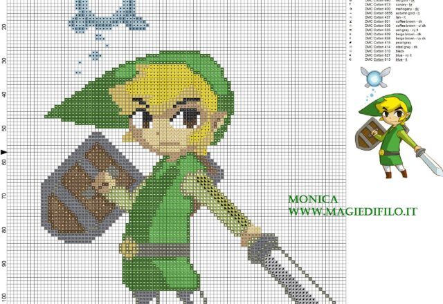 link_and_ciela_the_legend_of_zelda_cross_stitch_pattern