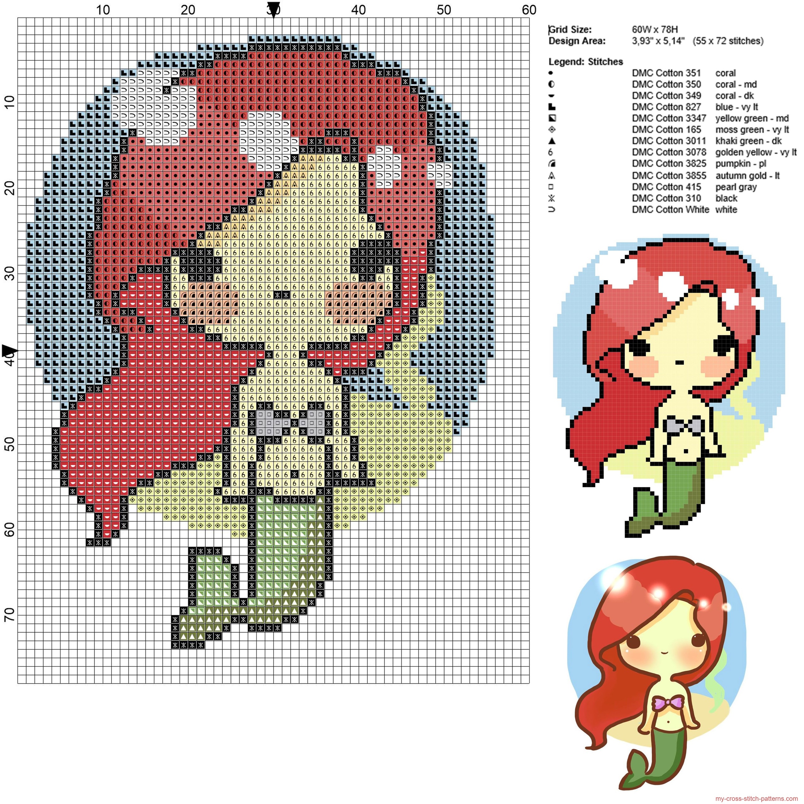 little_ariel_cross_stitch_pattern_