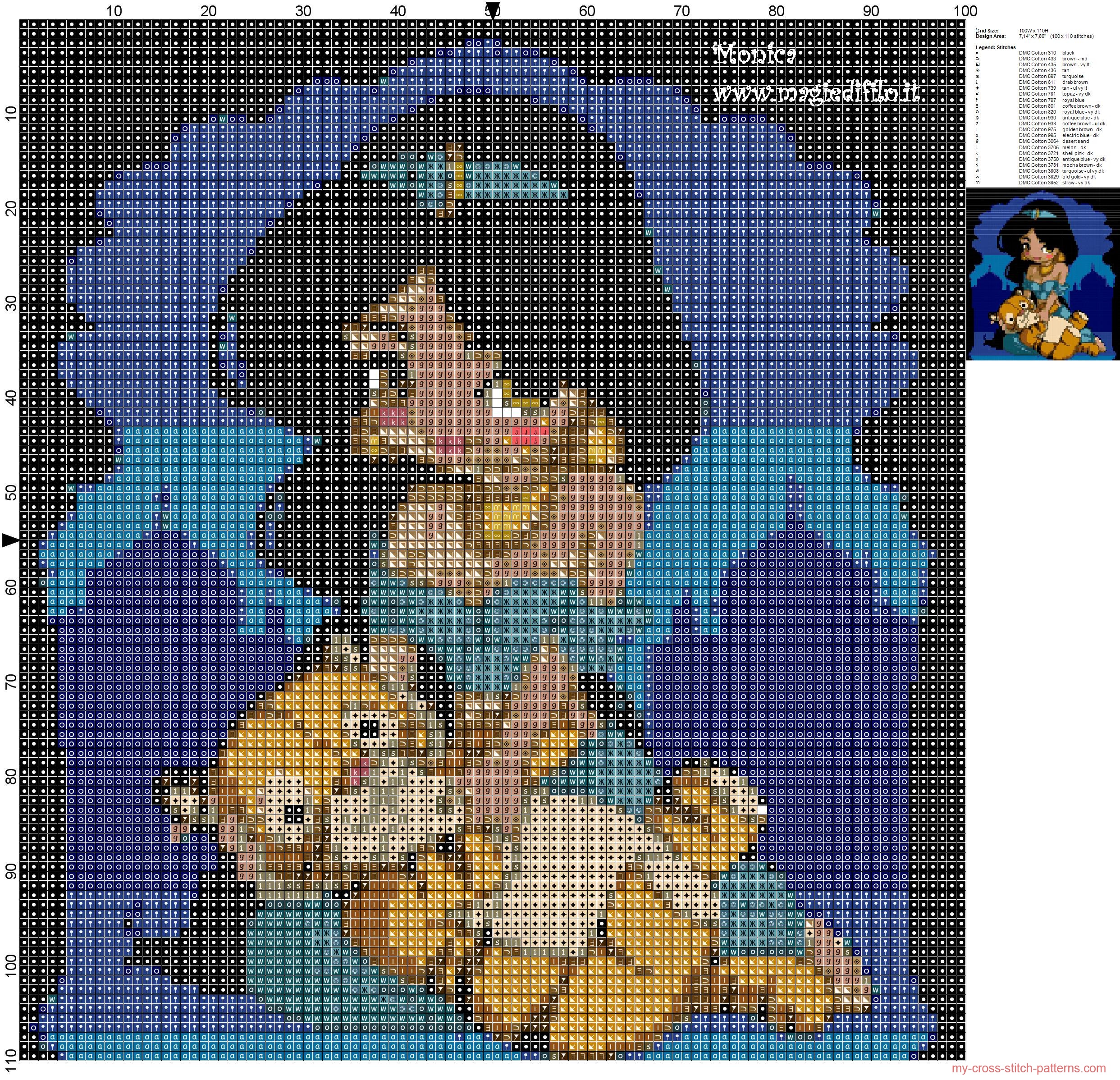 little_jasmine_with_tiger_cross_stitch_pattern