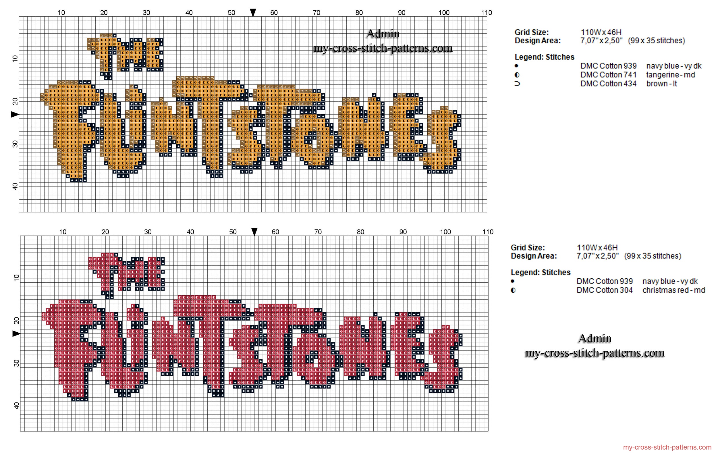 logo_the_flintstones_orange_or_red_free_cross_stitch_pattern