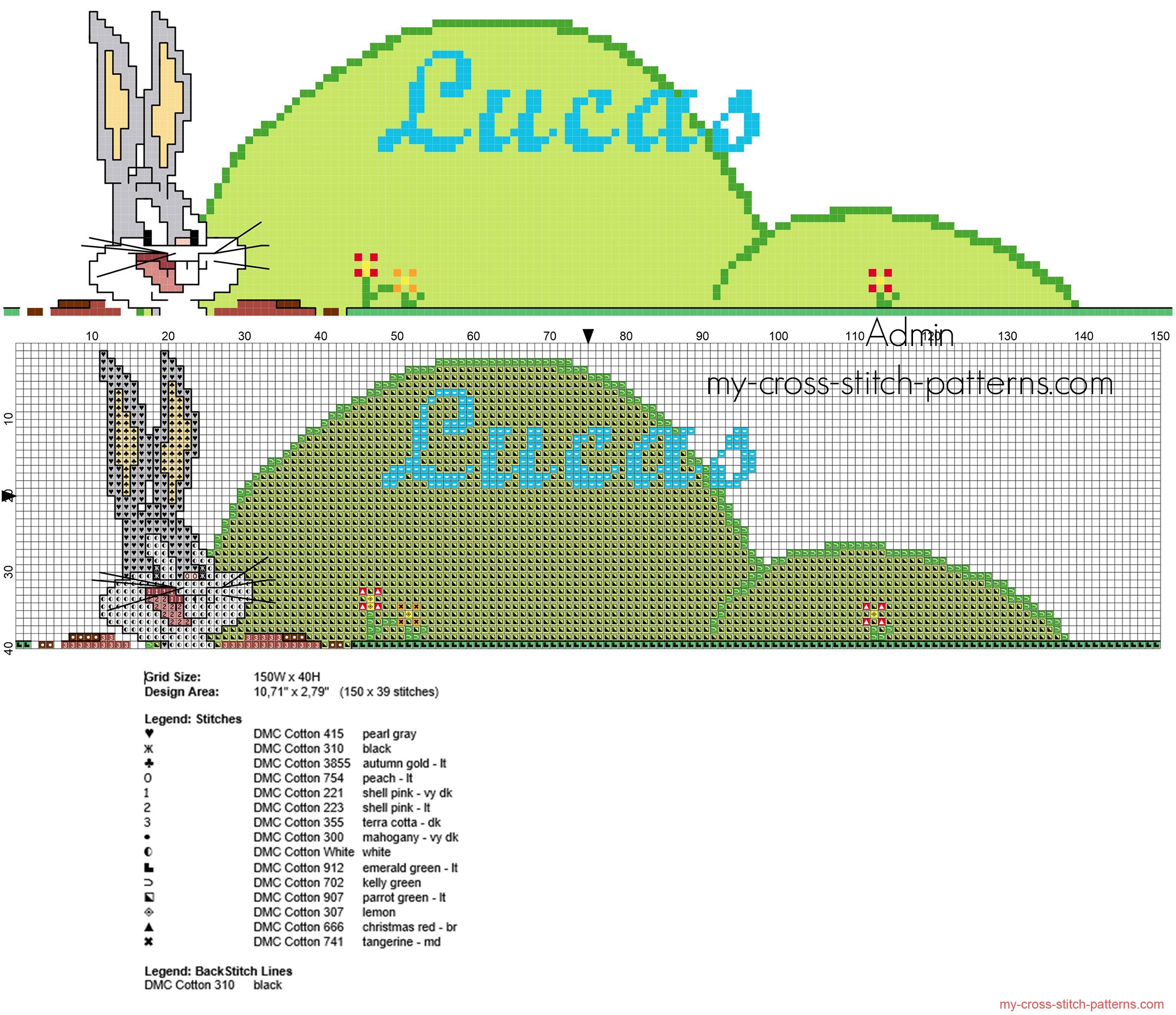 lucas_cross_stitch_baby_male_name_with_bugs_bunny