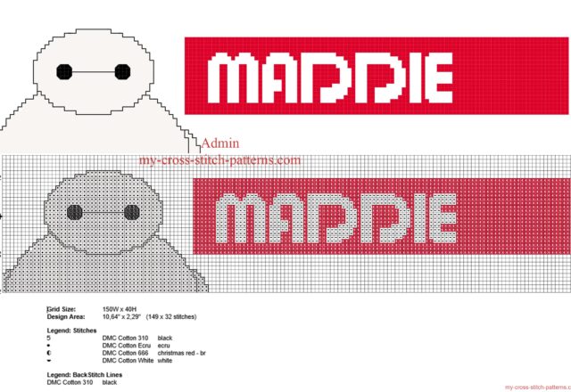 maddie_cross_stitch_baby_name_with_baymax_from_disney_big_hero_6