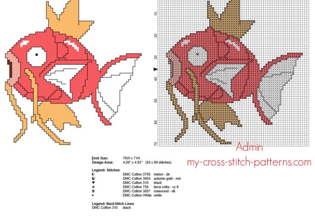 magikarp_pokemon_number_129_free_cross_stitch_pattern