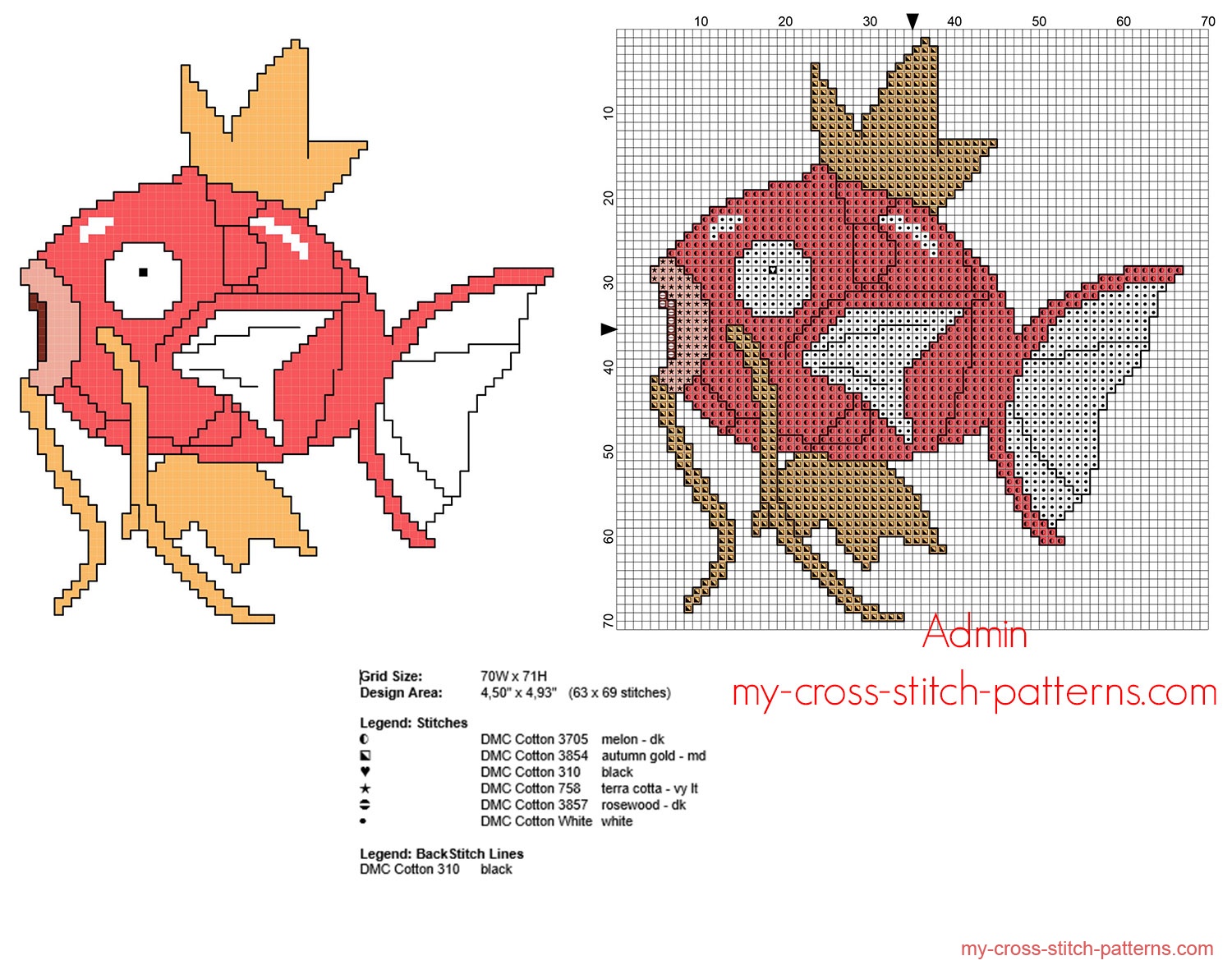 magikarp_pokemon_number_129_free_cross_stitch_pattern