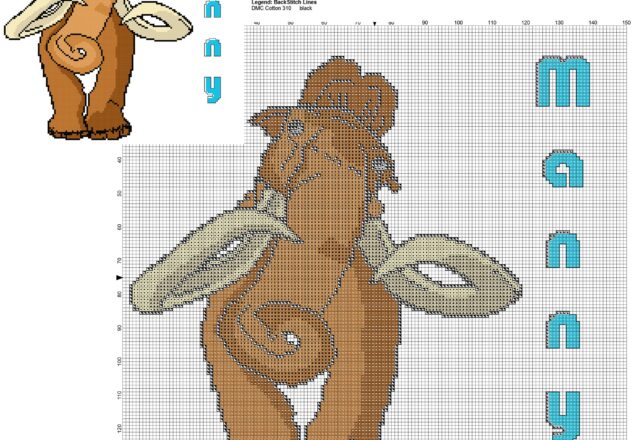 manfred_manny_mammoth_ice_age_character_free_cross_stitch_pattern_big_size