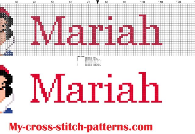 mariah_cross_stitch_pattern_name_with_disney_princess_white_snow