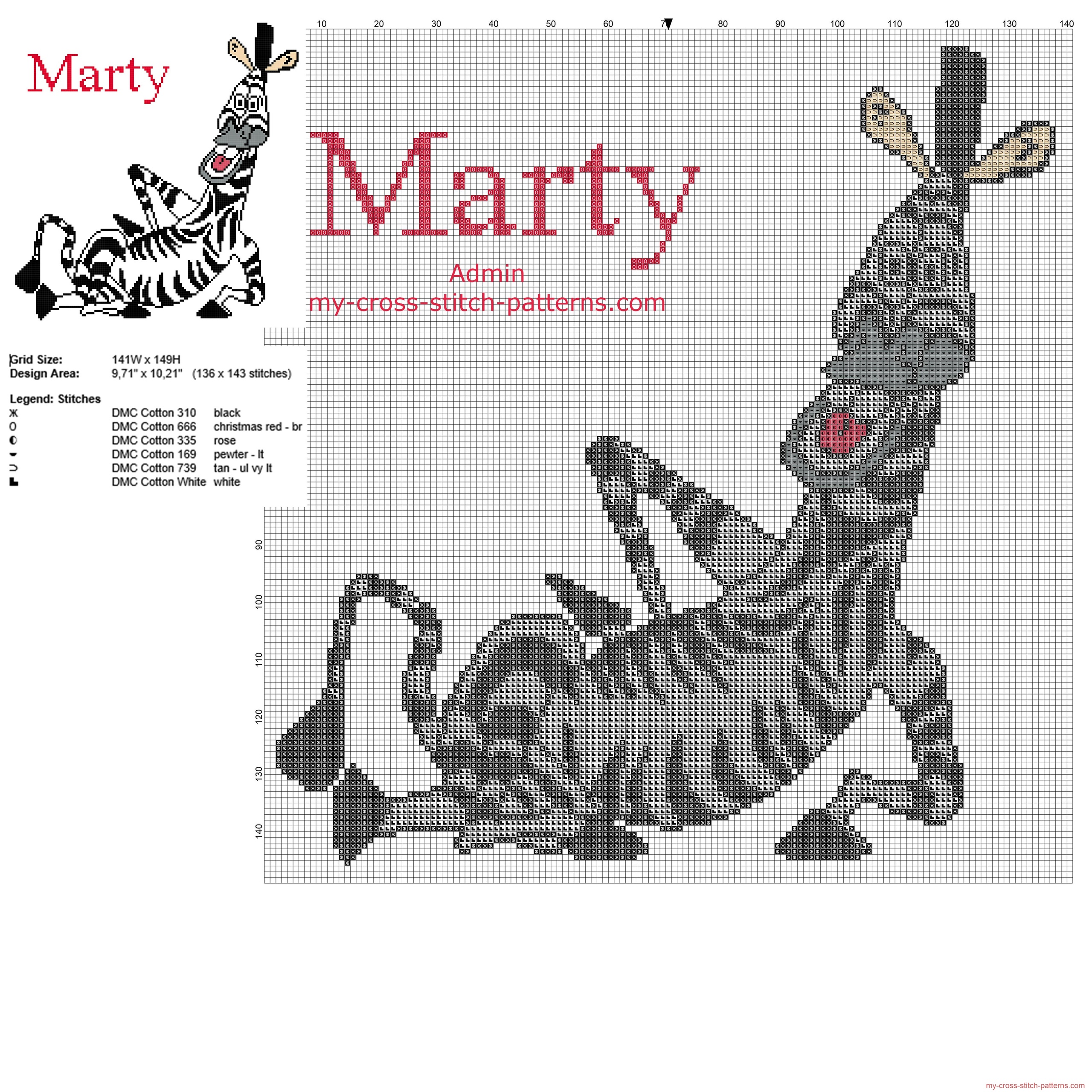 marty_the_zebra_madagascar_character_free_cross_stitch_pattern_home_pillow_idea