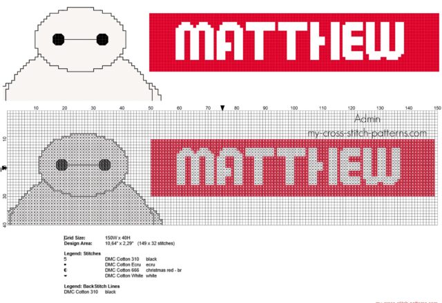 matthew_cross_stitch_baby_names_with_disney_big_hero_6_baymax