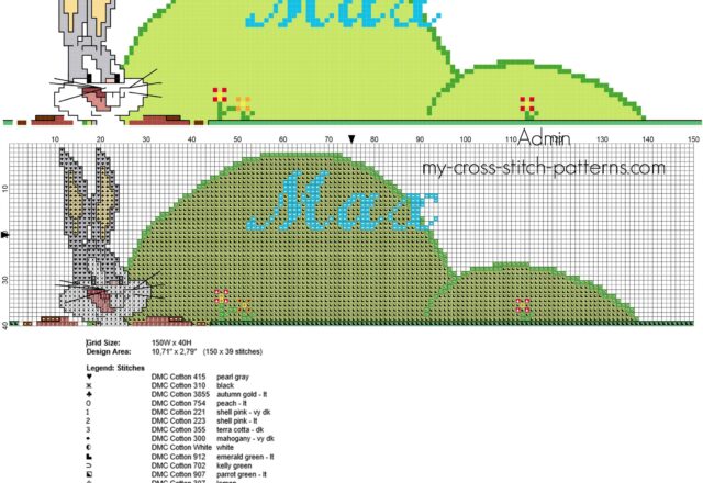 max_cross_stitch_baby_name_with_bugs_funny