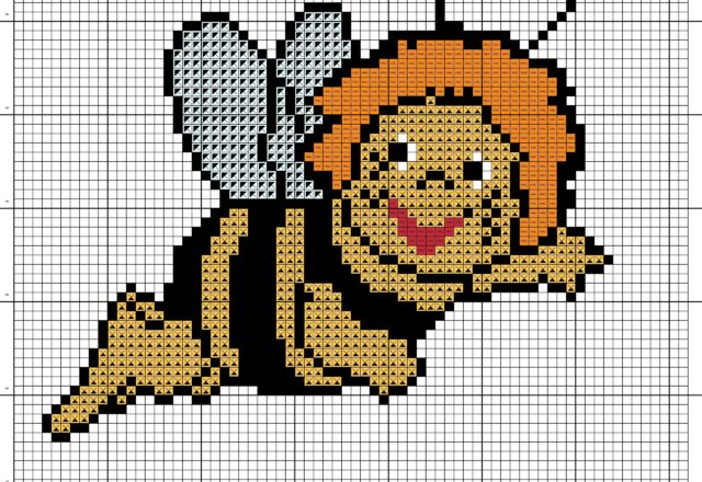 maya_the_bee_simple_cross_stitch_pattern_70x70