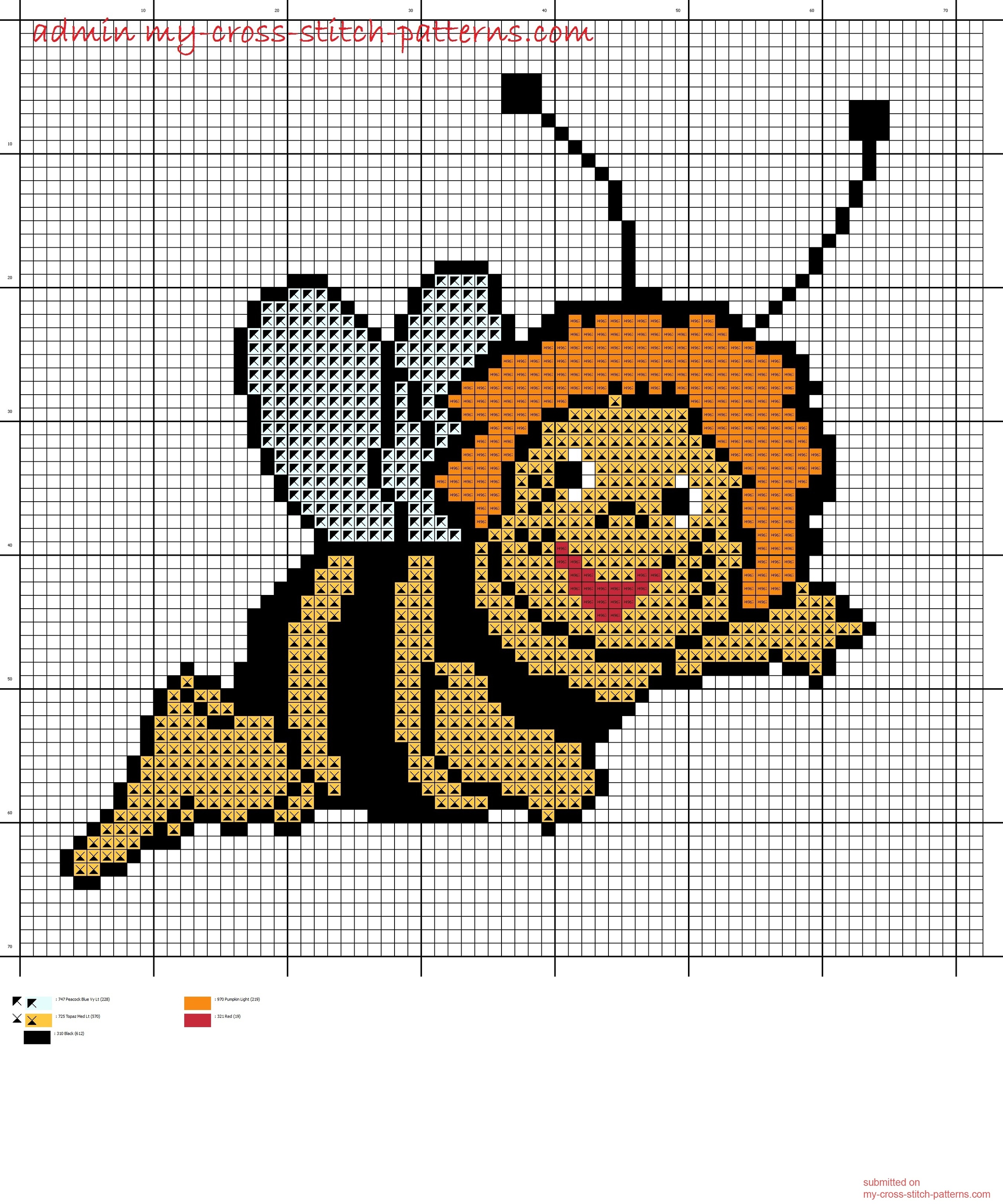 maya_the_bee_simple_cross_stitch_pattern_70x70