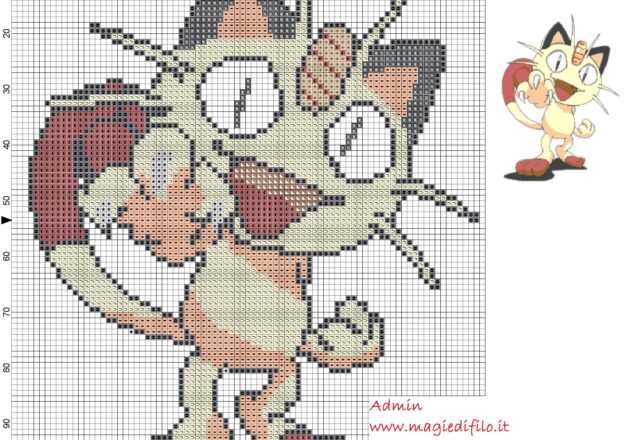 meowth_pokemon_052_cross_stitch_pattern_free