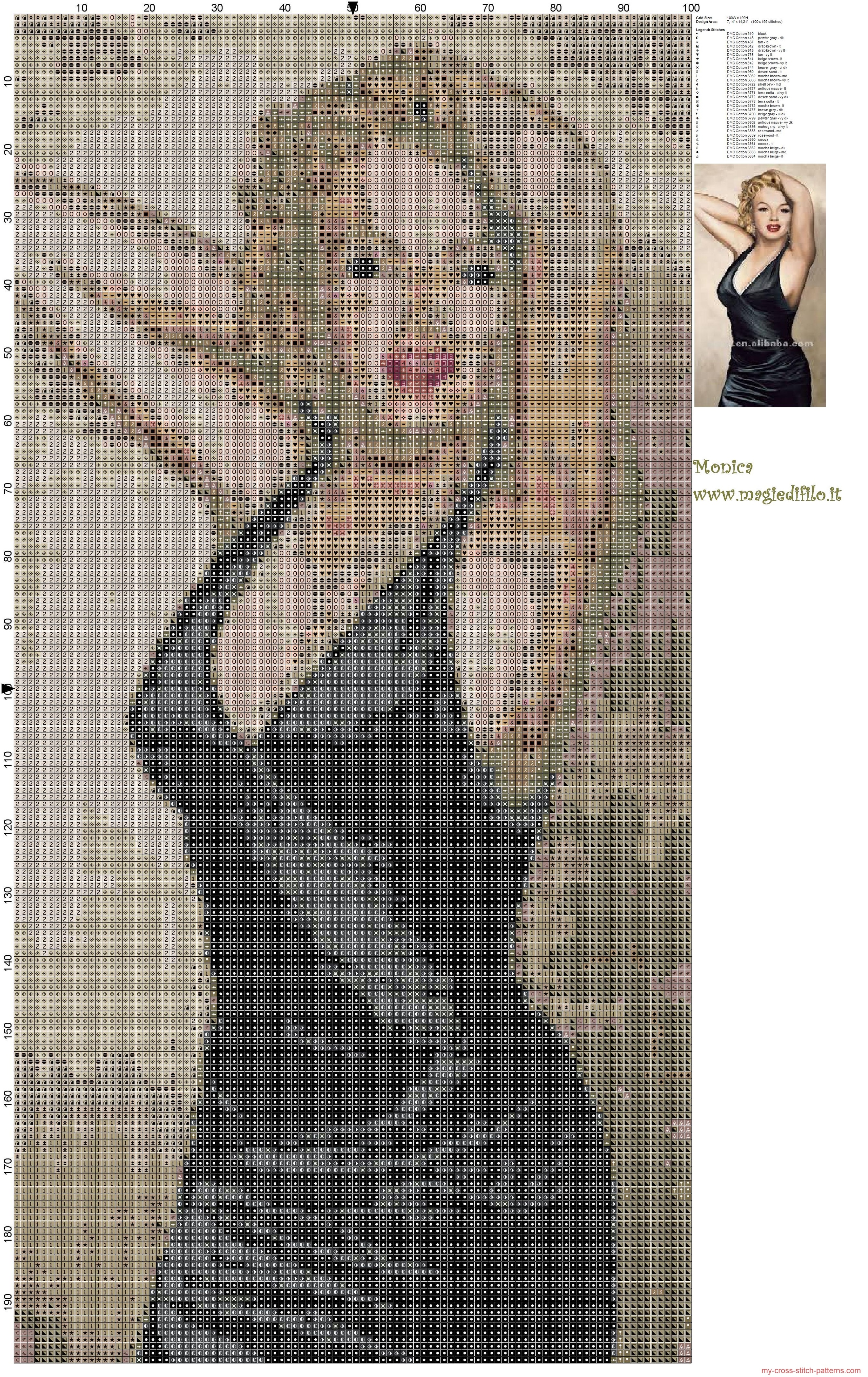 merylin_monroe_cross_stitch_pattern