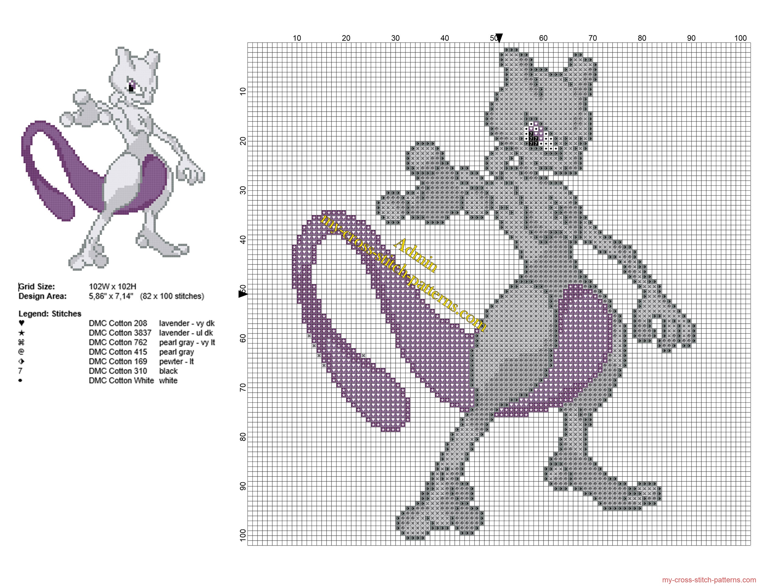 mewtwo_legendary_pokemon_free_cross_stitch_pattern