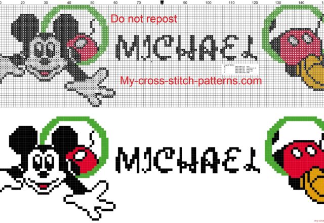 michael_name_whit_mickey_mouse_cross_stitch_patterns_free