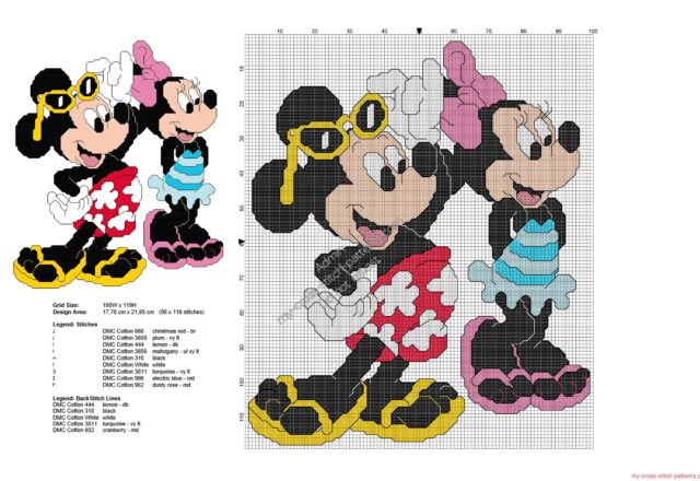 mickey_and_minnie_summer_time_free_disney_cross_stitch_pattern