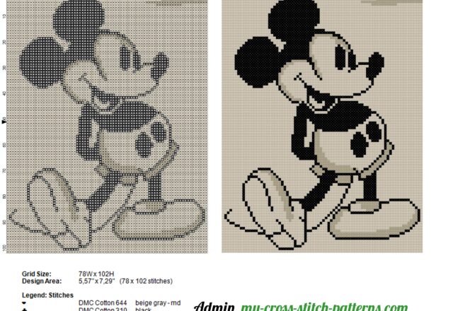 mickey_mouse_old_style_cross_stitch_pattern_78x102