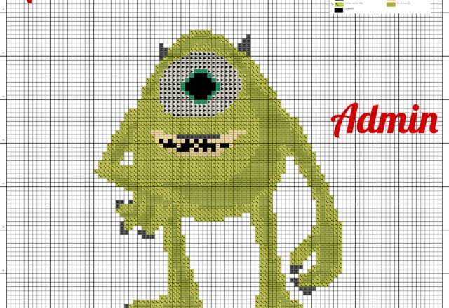 mike_monsters_university_cross_stitch_pattern_free