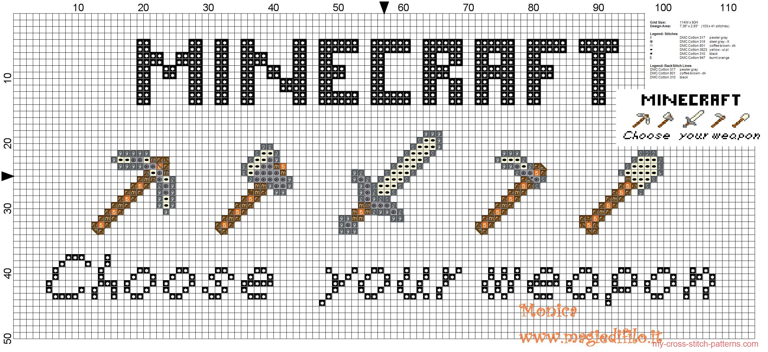 minecraft_weapons_cross_stitch_pattern