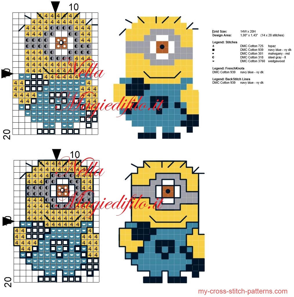 minion_smiling_cross_stitch_pattern