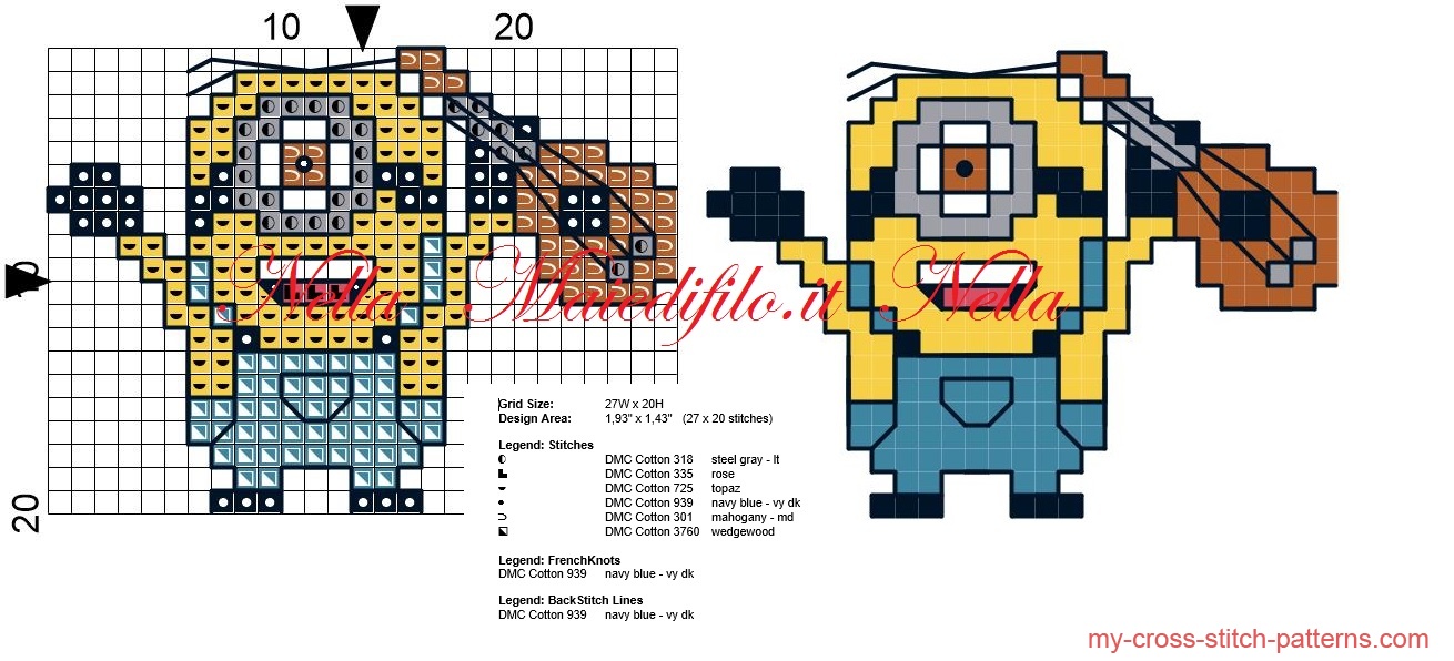 minion_with_guitar_cross_stitch_pattern