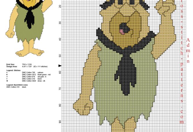 mr__slate_the_flintstones_cartoon_character_free_cross_stitch_pattern_download