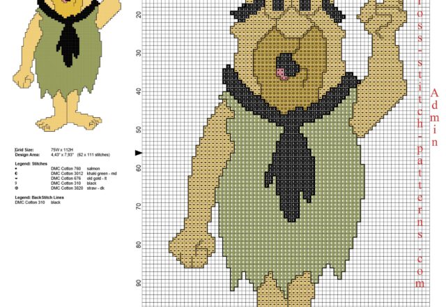 mr__slate_the_flintstones_cartoon_character_free_cross_stitch_pattern_download