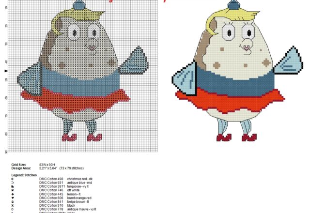 mrs__poppy_puff_spongebob_character_cross_stitch_pattern