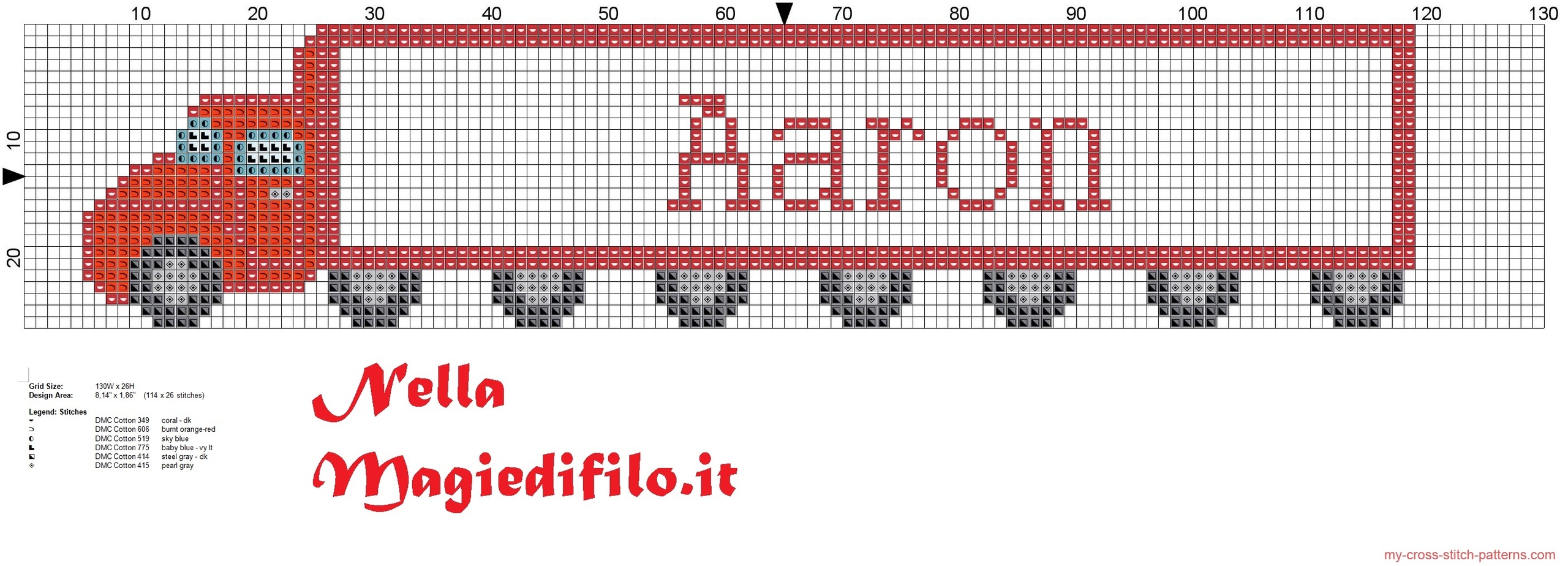 name_aaron_with_truck_cross_stitch_pattern