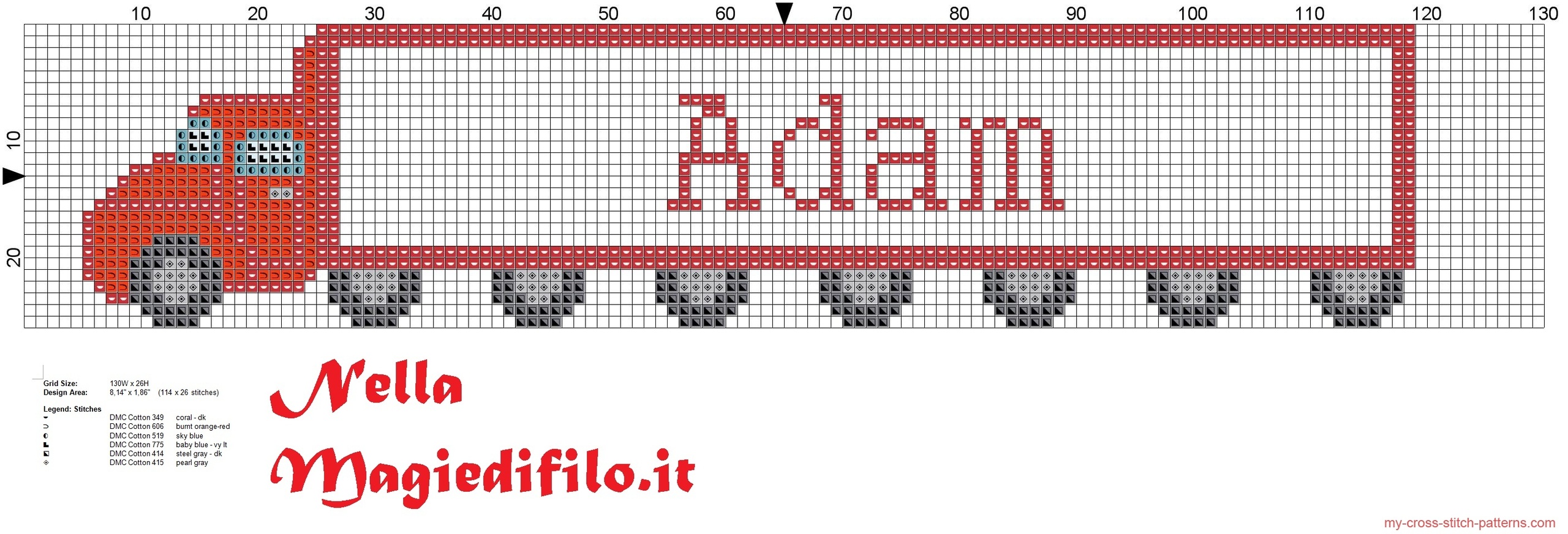 name_adam_with_truck_cross_stitch_pattern