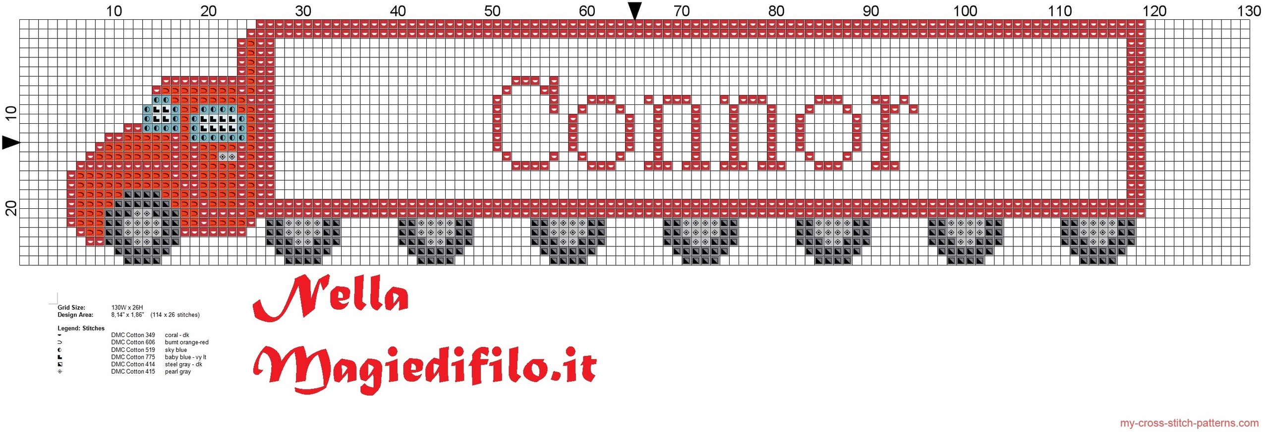 name_connor_with_truck_cross_stitch_pattern