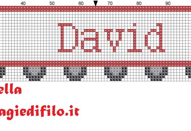 name_david_with_truck_cross_stitch_pattern_