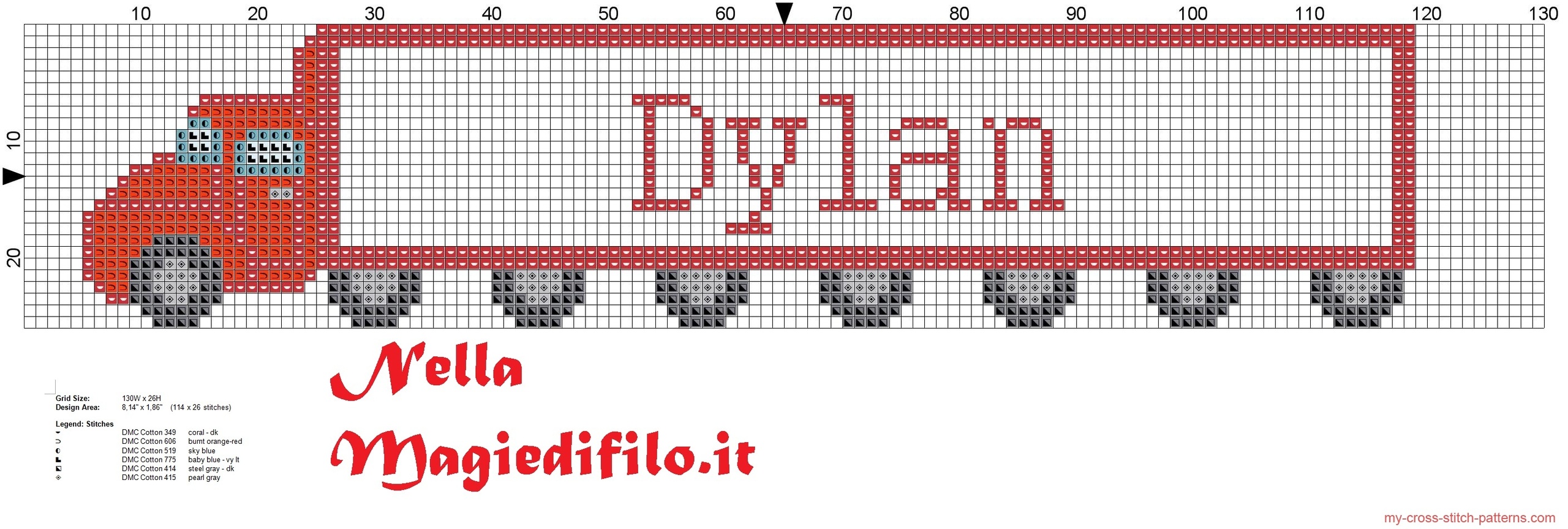 name_dylan_with_truck_cross_stitch_pattern_