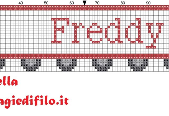 name_freddy_with_truck_cross_stitch_pattern_