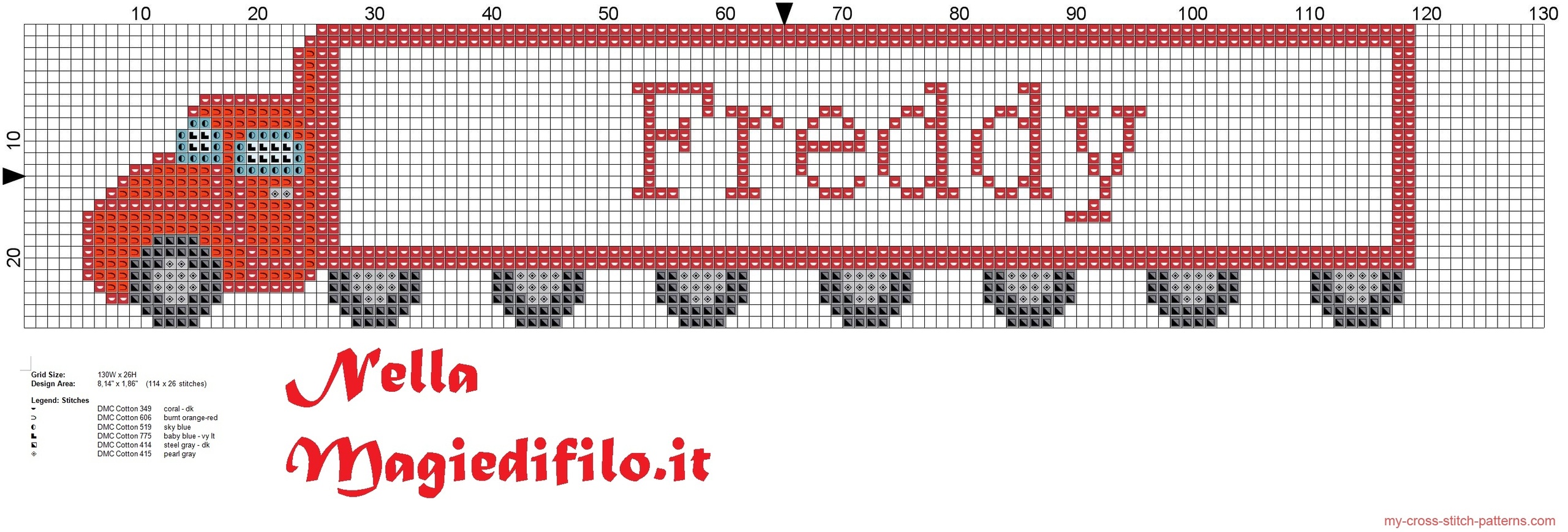name_freddy_with_truck_cross_stitch_pattern_