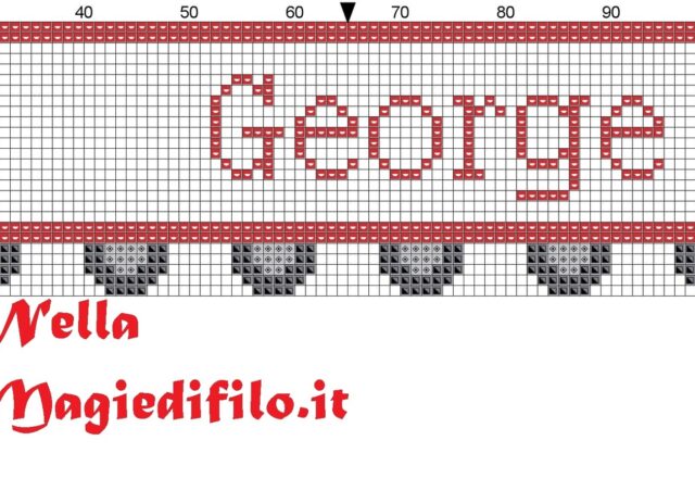 name_george_with_truck_cross_stitch_pattern_