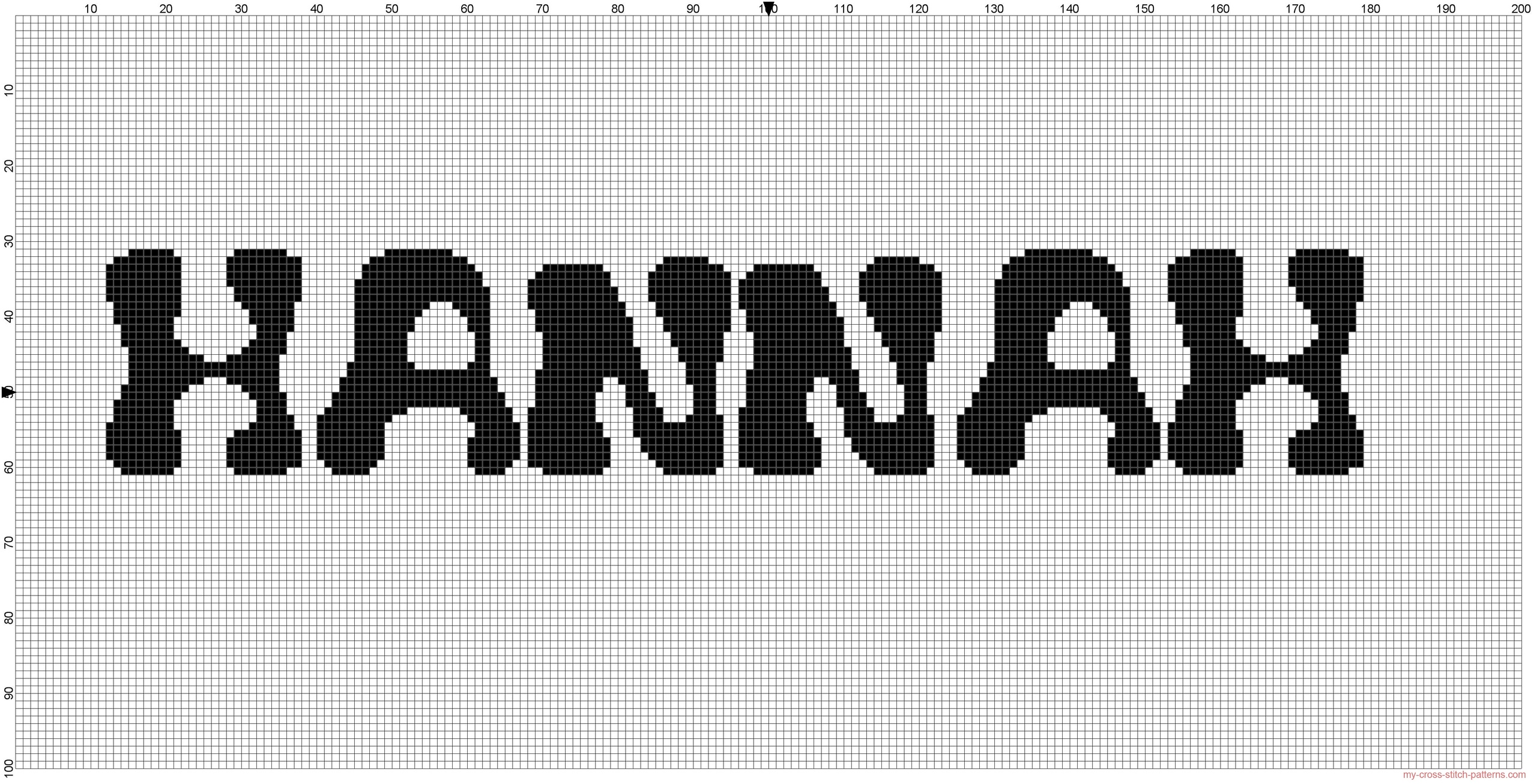 name_hannah_cross_stitch_pattern_flubber_font_height_30