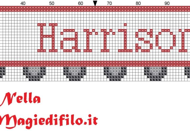 name_harrison_with_truck_cross_stitch_pattern_