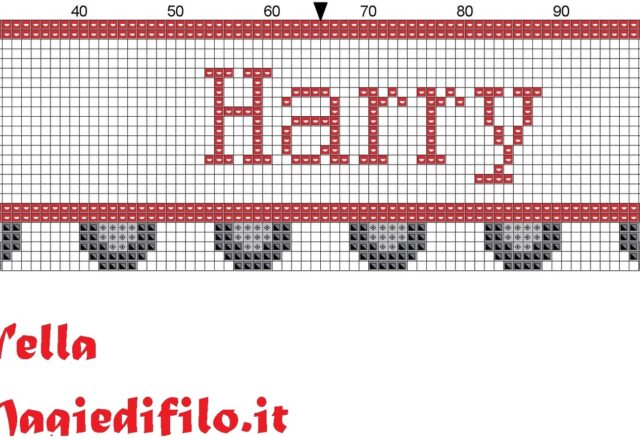 name_harry_with_truck_cross_stitch_pattern