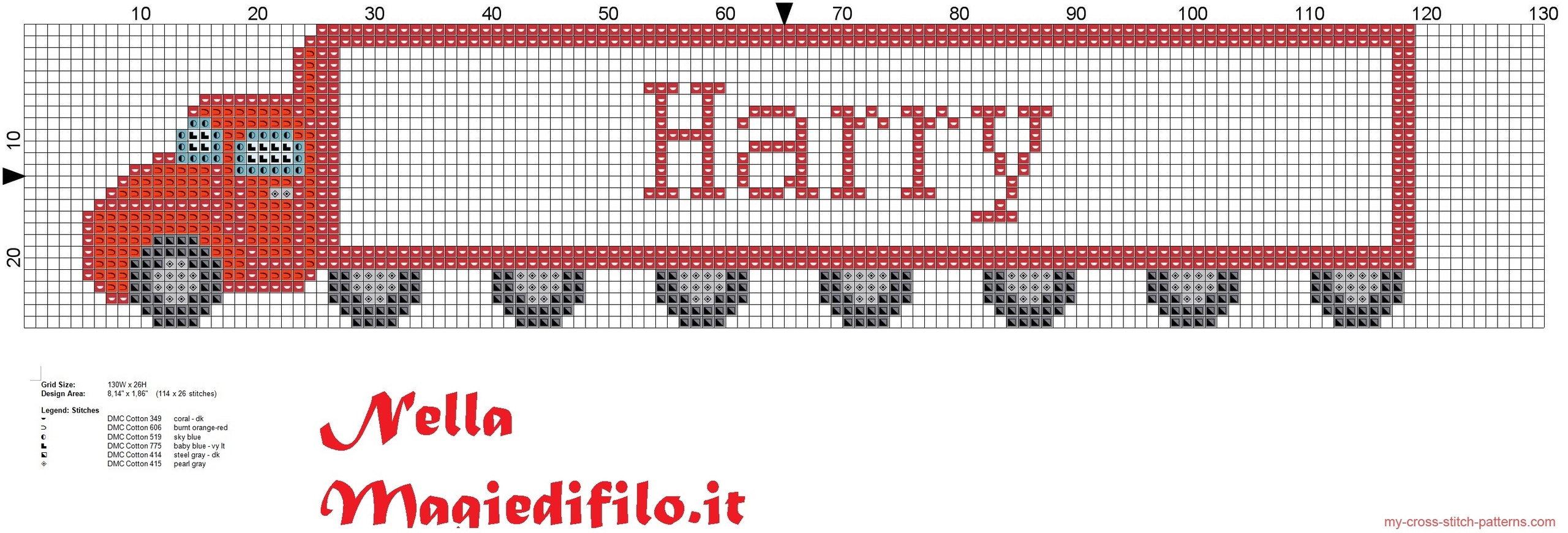 name_harry_with_truck_cross_stitch_pattern