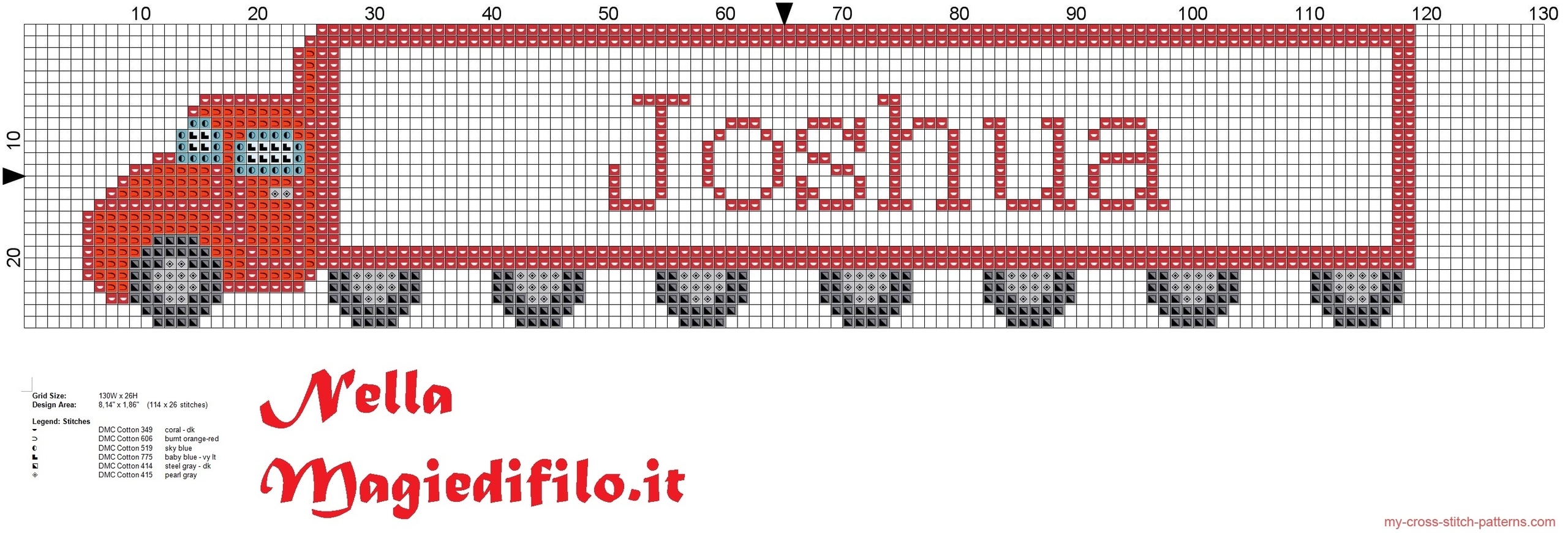 name_joshua_with_truck_cross_stitch_pattern