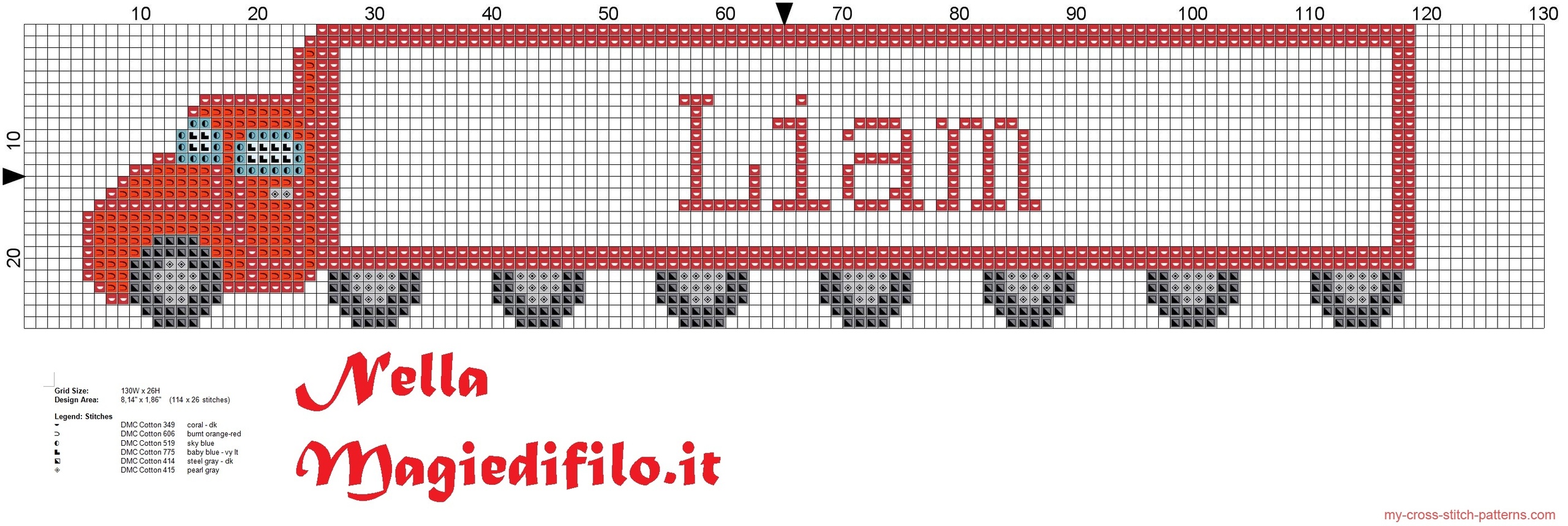 name_lian_with_truck_cross_stitch_pattern