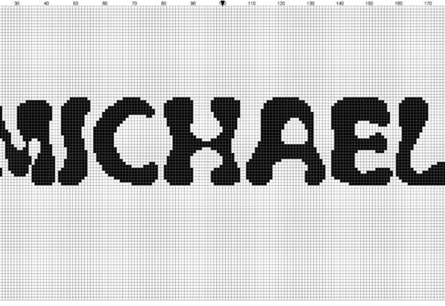 name_michael_cross_stitch_pattern_free