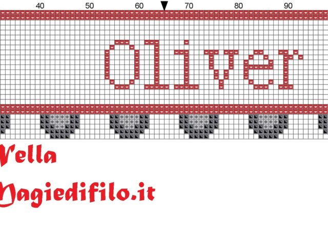 name_oliver_with_truck_cross_stitch_pattern