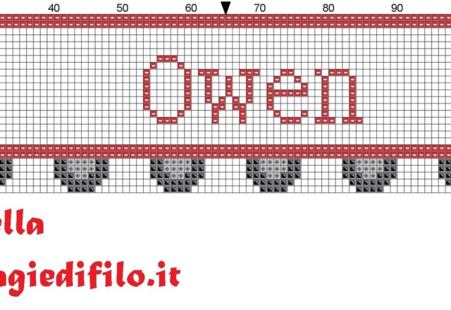 name_oliver_with_truck_cross_stitch_pattern_2