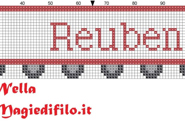 name_reuben_with_truck_cross_stitch_pattern_