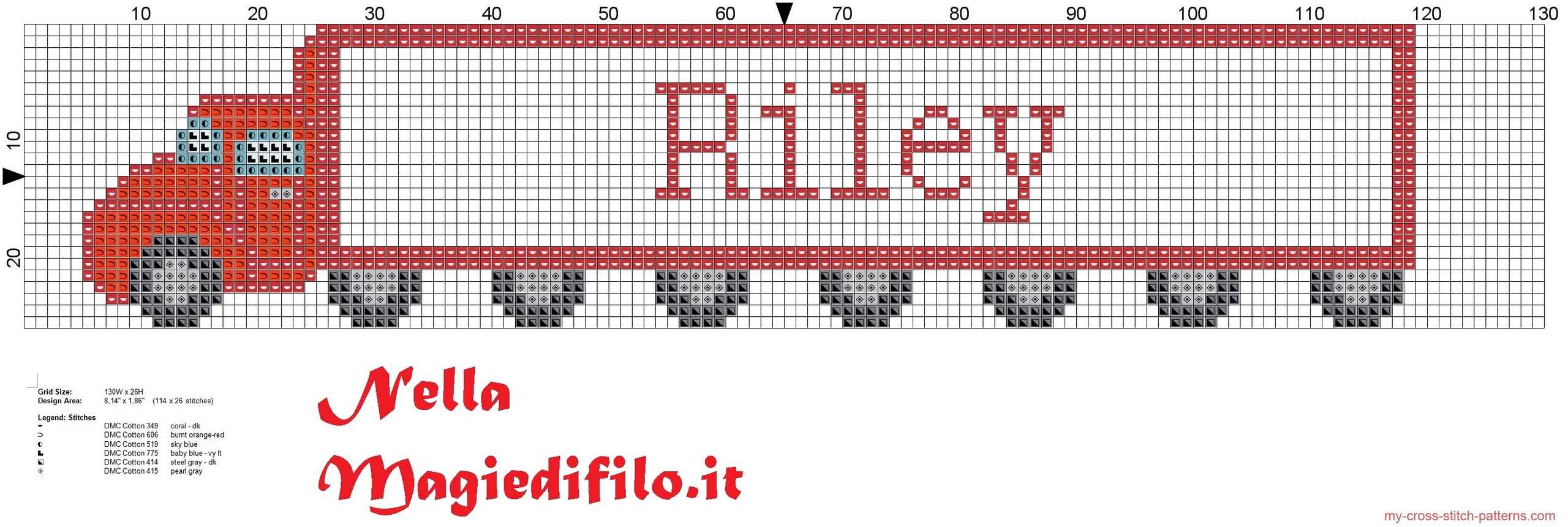 name_riley_with_truck_cross_stitch_pattern_