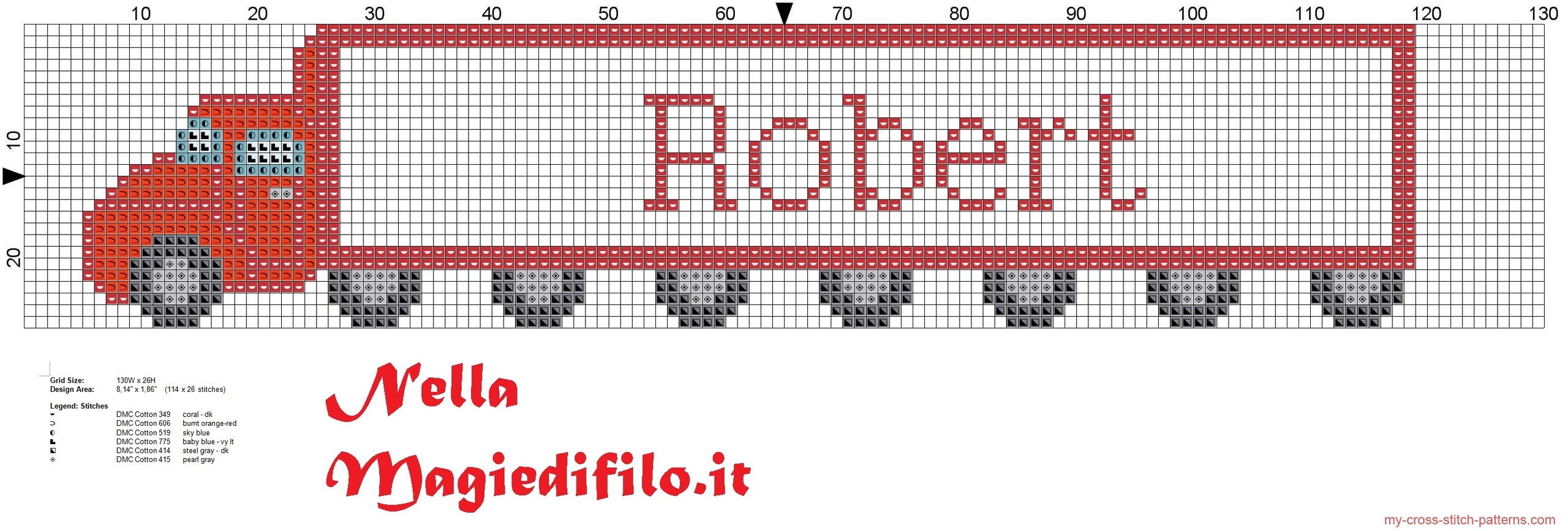 name_robert_with_truck_cross_stitch_pattern