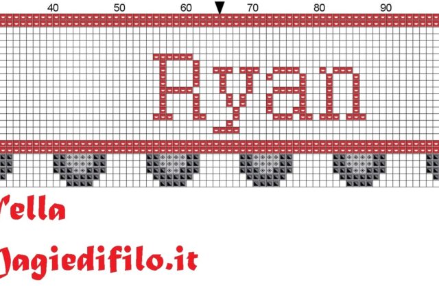 name_ryan_with_truck_cross_stitch_pattern